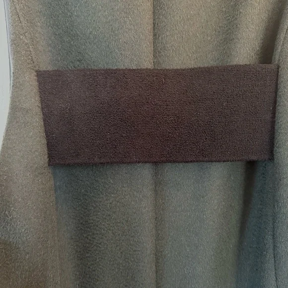 Sonia Rykiel Sleeveless Camel Hair Lined Sleeveless Coat/Vest Hunter Green Sz 6